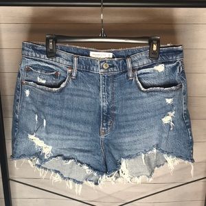 Abercrombie & Fitch Curve Love High Rise “The Mom Short” (size 32)